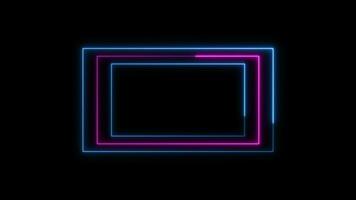 Säbel Neon- Rahmen Licht Schleife Animation video
