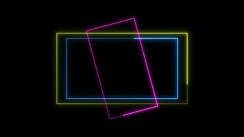 saber neon frame light loop animation video