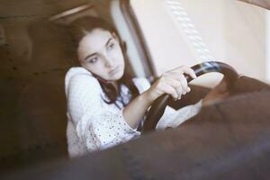 Unsafe driving. Talking on the Phone While Driving photo