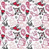 San Valentine's Day. Love. Celebration. Seamless pattern for fabric, wrapping, textile, wallpaper, apparel. Vector. vector