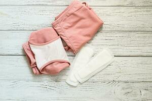 Women's pink menstrual panties, reusable, eco-friendly photo