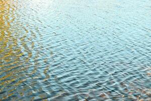 river surface texture, waves shining in the sun. photo