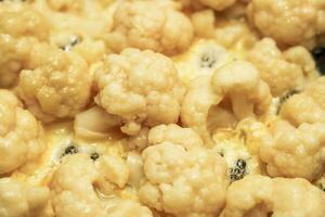 Vegetables Cauliflower fried in a batter of egg and flour photo