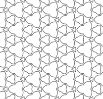 Black seamless abstract pattern. Overlay for background and backdrop. Ornamental design. PNG graphic illustration with transparent background.