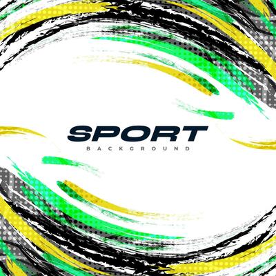 Abstract and Colorful Brush Background. Sport Banner. Brush Stroke Illustration. Scratch and Texture Elements For Design