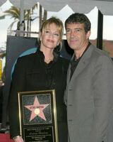 Melanie Griffith Antonio Banderas Walk of Fame Ceremony for Antonio Banderas Los Angeles CA October 18 2005 photo