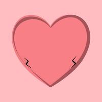 AI generated 3d Heart clipart sticker. Heart love cartoon. photo