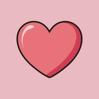 AI generated 3d Heart clipart sticker. Heart love cartoon. vector