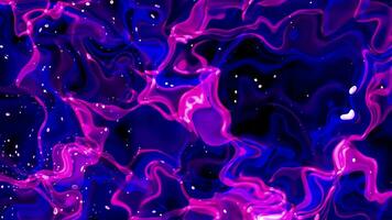 Abstract colorful background of a looping animated iridescent reflective material with swirling texture video