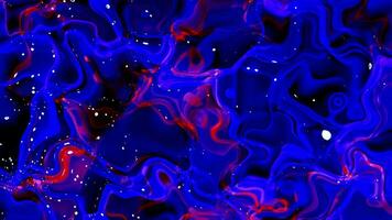 Abstract colorful background of a looping animated iridescent reflective material with swirling texture video