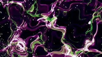 Abstract colorful background of a looping animated iridescent reflective material with swirling texture video