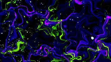 Abstract colorful background of a looping animated iridescent reflective material with swirling texture video