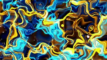 Abstract colorful background of a looping animated iridescent reflective material with swirling texture video