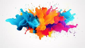 AI generated abstract color splash and explosion vector photo