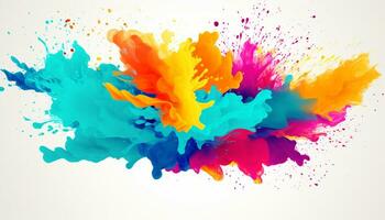 AI generated abstract color splash and explosion vector photo