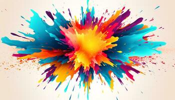 AI generated abstract color splash and explosion vector photo