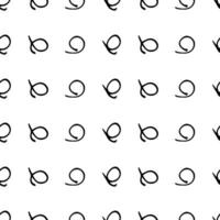 Seamless pattern with sketch round squiggle vector