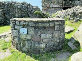 Cheshire in the UK in May 2023. A view of Beeston Castle on a sunny day photo