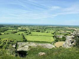 Cheshire in the UK in May 2023. A view of Beeston Castle on a sunny day photo