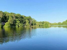 A view of Blake Mere Lake near Ellesmere in Shropshire photo