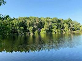 A view of Blake Mere Lake near Ellesmere in Shropshire photo