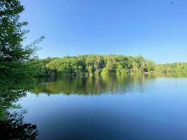 A view of Blake Mere Lake near Ellesmere in Shropshire photo