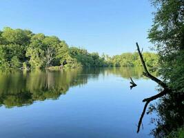 A view of Blake Mere Lake near Ellesmere in Shropshire photo