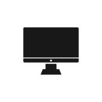 computadora monitor pantalla plano diseño vector icono silueta
