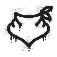 Bandanna graffiti with black spray paint vector