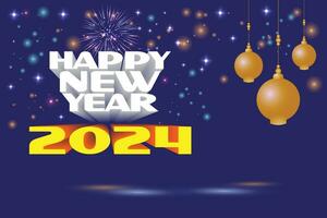 Happy new year 2024 design vector