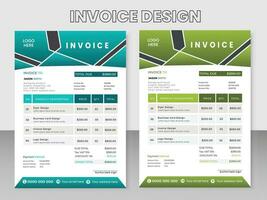 multipurpose print ready vector invoice template design