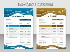 multipurpose print ready vector invoice template design