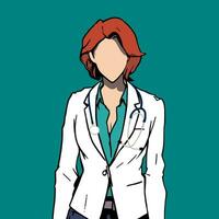 Female doctor wearing a face mask with stethoscope. Medicine and healthcare isolated on green background vector