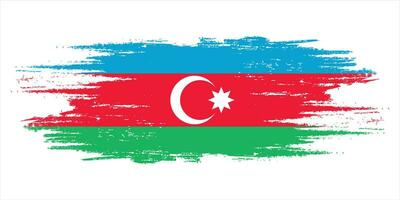 azerbaiyano cepillo bandera, azerbaiyano bandera cepillo acuarela bandera diseño elemento vector