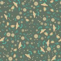 Floral pattern in seamless style. vector