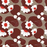 Abstract flower groovy psychedelic pattern. Vector illustration.