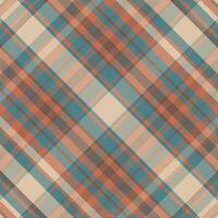 Tartan plaid pattern with texture and retro color. vector