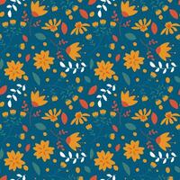 Floral pattern in seamless style. vector