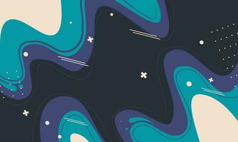 Simple flat design with wavy background. vector