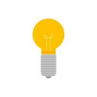 Light Bulb flat design vector illustration isolated on white background. Idea sign, solution, thinking concept. Lighting Electric lamp.