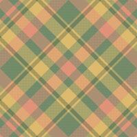 Tartan plaid pattern with texture and retro color. vector