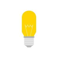 Light Bulb flat design vector illustration isolated on white background. Idea sign, solution, thinking concept. Lighting Electric lamp.
