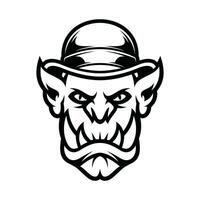 Ogre Bow Hat Outline vector