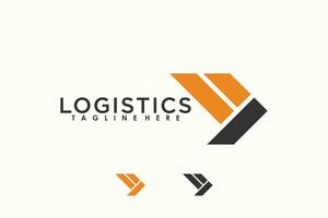 logistics logo desaign illustration with modern concept vector