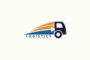 logistics logo desaign illustration with modern concept vector