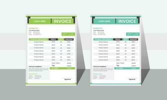 professional and contemporary basic invoice template for business, vector