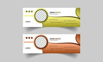 Email signature Template Design vector