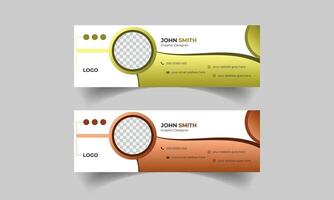 Email signature Template Design vector