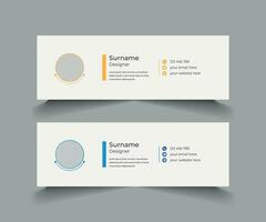 Business Corporate Creative Email Signature Layout and personal social media cover Premium Vector