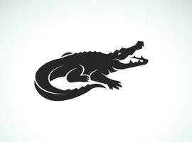 Vector of crocodile design on white background. Wild Animals. Reptile. Easy editable layered vector illustration.